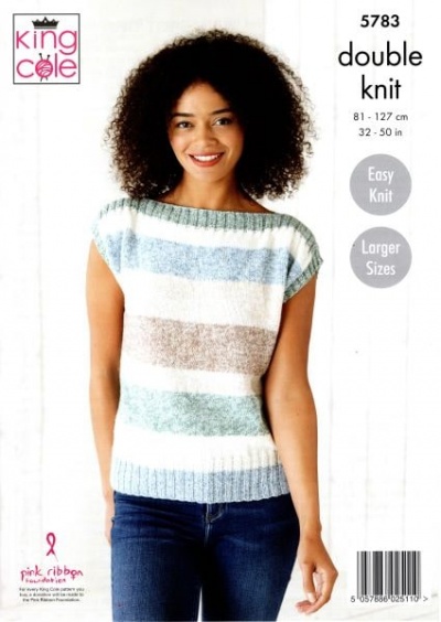 Knitting Pattern - King Cole 5783 - Harvest DK - Ladies Sweater & Top